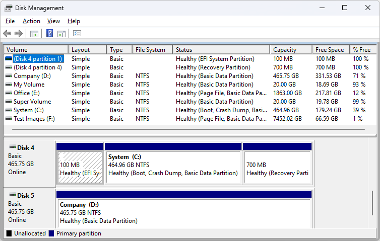 Windows Disk Management